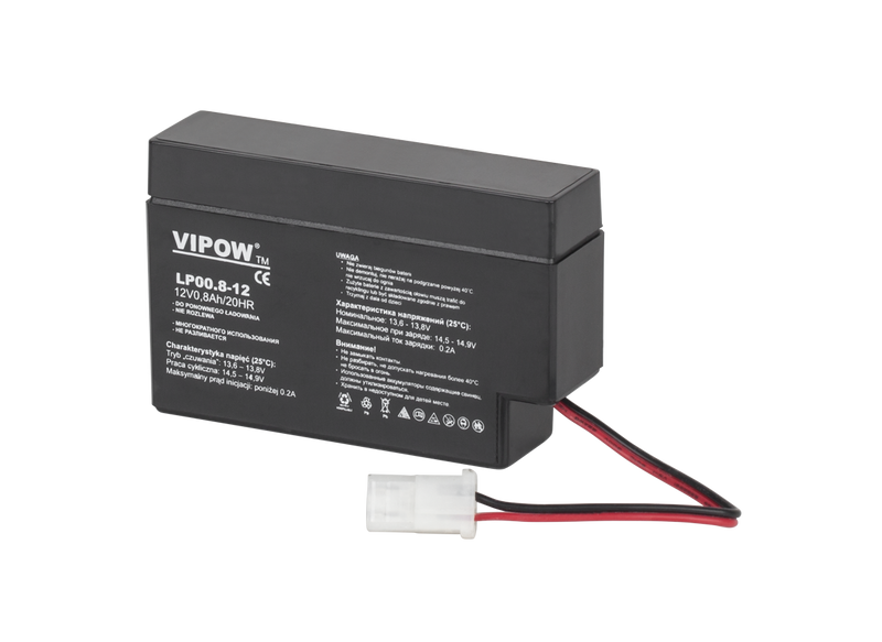 BAT0221 Akumulator żelowy VIPOW 12V 0.8Ah zdjęcie 1