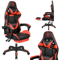 Fotel gamingowy dla gracza obrotowy krzesło biurowe podnóżek Kruger&Matz