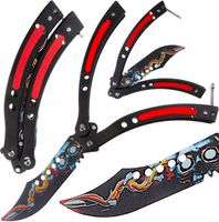 NÓŻ MOTYLKOWY MOTYLEK TRENINGOWY ze stali nierdzewnej 420 CS:GO