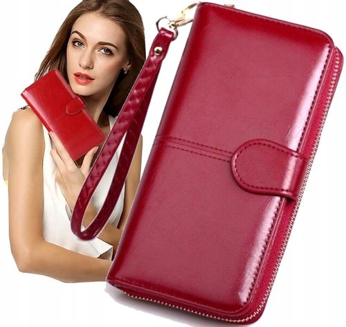 Duży Portfel Skórzany Na Zamek Podwójny Prezent na Arena.pl