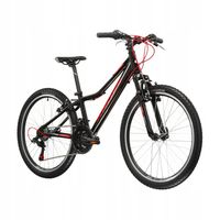 Kross MS Black Edition Junior JR koła 24 cali XS czarno czerwony