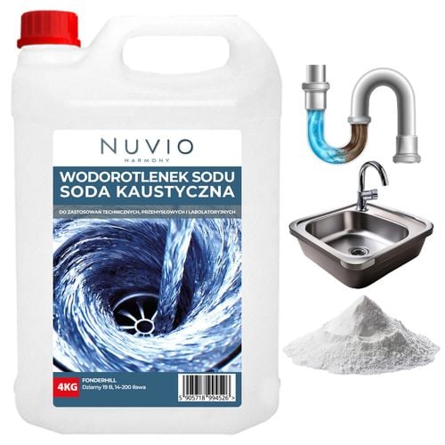 SODA KAUSTYCZNA wodorotlenek sodu do rur syfonu 8kg NUVIO 2x4kg na Arena.pl