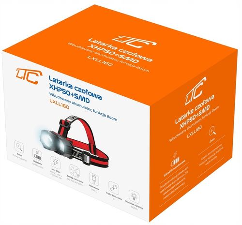 MOCNA LATARKA CZOŁOWA 1000lm 10W CZOŁÓWKA 6 TRYBÓW AKUMULATOR 500m ZOOM MOC na Arena.pl