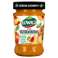 Łowicz DŻEM BRZOSKWINIOWY z brzoskwini NISKOSŁODZONY 280g słoik