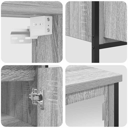 2-częściowy zestaw mebli łazienkowych, szary dąb sonoma na Arena.pl