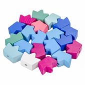 Drewniane koraliki KORONA 12x18mm mix 20szt.