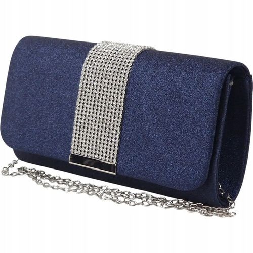 Torebka kopertówka wizytowa wieczorowa granatowa na Arena.pl