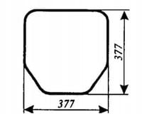 szyba tylna dolna - tył dony do ciągnika Pronar 320a