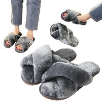 Kapcie damskie z futerkiem klapki antypoślizgowe pantofle domowe 38-39