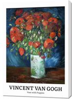 Obraz 70x100cm Design Vase with Poppies, Van Gogh Vintage do Salonu