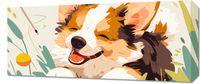 Obraz 70x30cm Beztroski Corgi
