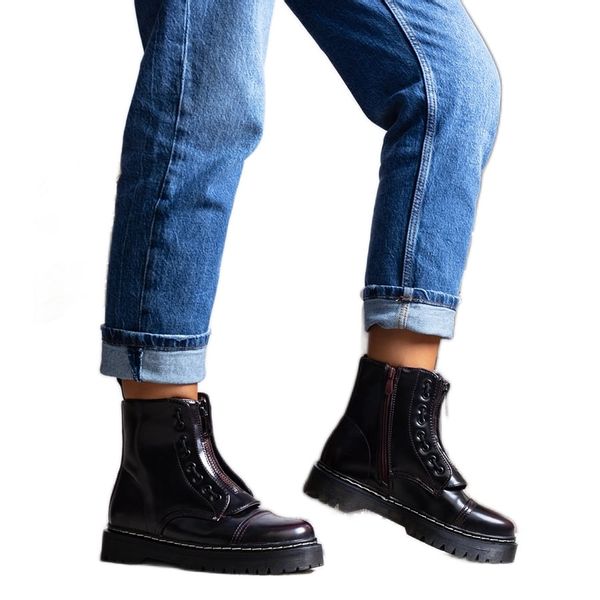 Czarne traperki ocieplane r.37 zdjęcie 1