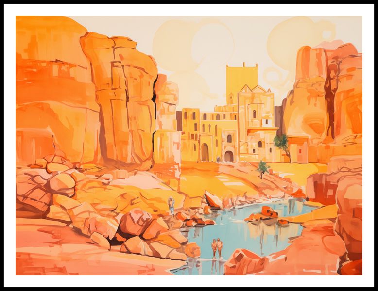 Plakat 100x75cm Ruiny pod Słońcem zdjęcie 3