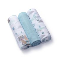 BABYONO NATURALNE PIELUSZKI Z WŁÓKIEN BAMBUSA BAMBUSOWE 3 SZT. 70 X 70 CM