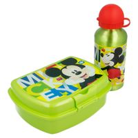 ND38_44263 Mickey Mouse - Śniadaniówka + bidon aluminiowy 400 ml