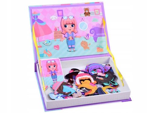 Książka układanka magnetyczna Lalka ubrania na Arena.pl
