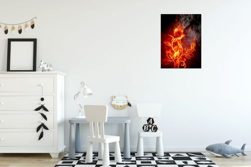 Obraz Płótno 30X40 Ognista Róża na Arena.pl