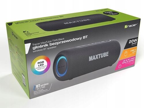 Głośnik Tracer MaxTube tws bluetooth czarny na Arena.pl