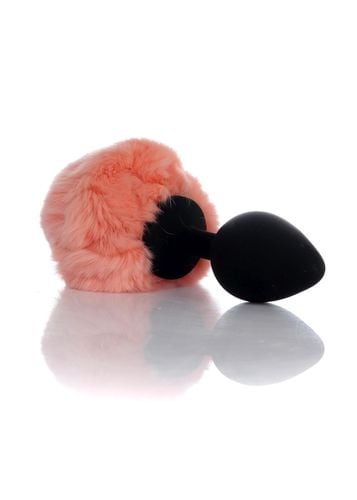 plug jewellery silicon plug   bunny tail   black peach na Arena.pl
