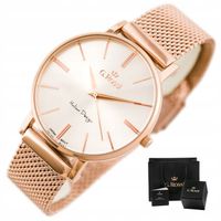 ZEGAREK DAMSKI G. ROSSI RALFIA +BOX +GRAWER mesh złota bransoletka