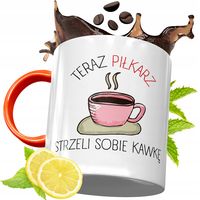 Kubek Pomarańczowy Dla Piłkarza Prezent Z Nadrukiem Ze Zdjęciem