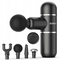 Pistolet do masażu RENPHO C5 MINI metal 4 końcówki czarny