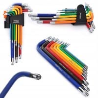 Zestaw kolorowych imbusów torx 9 el. Kraft&dele KD11930