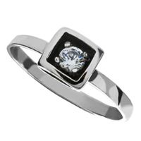 SREBRNY PIERŚCIONEK KWADRATY OKSYDOWANY SREBRO PRÓBY 925