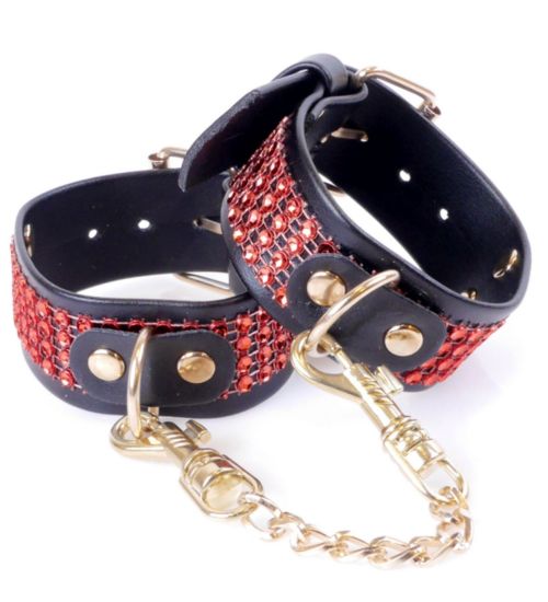 Kajdanki z czerwonymi cekinami zdjęcie 1