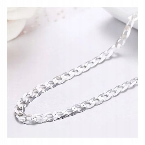 Szeroki męski łańcuszek pancerka naszyjnik srebrny 55 cm srebro próba 925 na Arena.pl