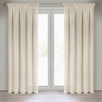 Zasłona gotowa ANGELICA 140x270 beżowa eko strukturalna taśma