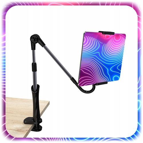 STOJAK NA TELEFON TABLET BIURKOWY Uchwyt Statyw do 13" PRZYKRĘCANY do Stołu na Arena.pl