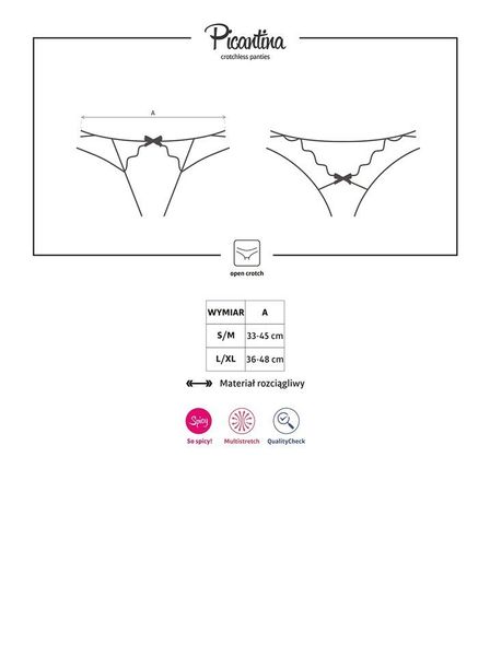 Otwarte Stringi Damskie - Obsessive Picantina L/XL zdjęcie 5