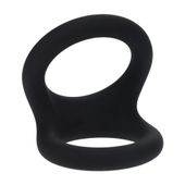 Double O Silicone Cockring - L - Black