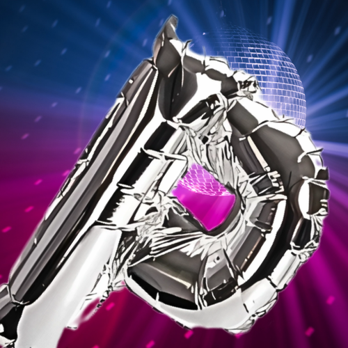 balon foliowy ogromny napis party srebrny urodziny sylwester wysokość 40 cm na Arena.pl