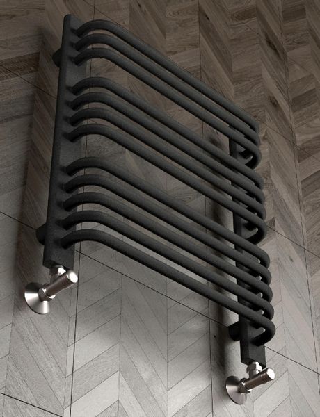 Grzejnik drabinkowy ALFA 480/400 czarna struktura zdjęcie 4