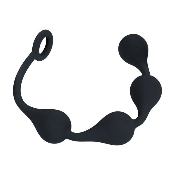 Waterdrop Silicone Anal Balls -M - 30Mm - Black zdjęcie 4