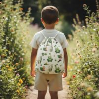 Plecak Worek Bawełniany dla dzieci 35x45 - Żabki i Ślimaki