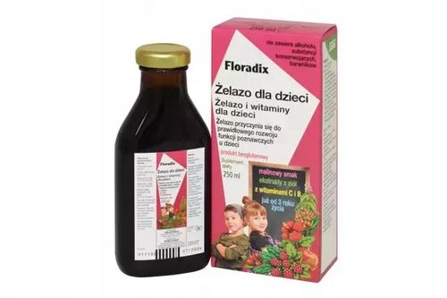 FLORADIX ŻELAZO DLA DZIECI 250ML na Arena.pl