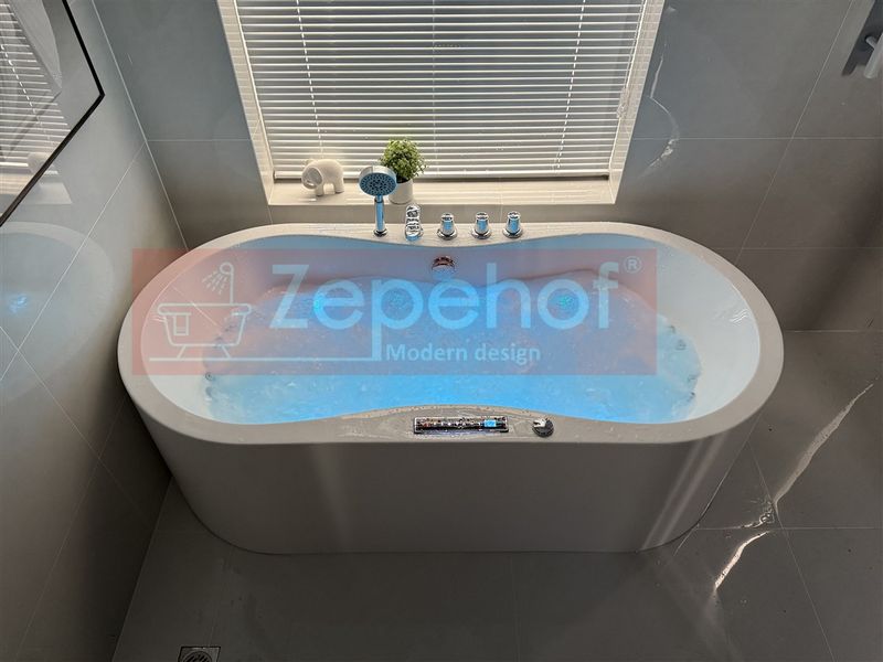 PIĘKNA OWALNA WANNA Z HYDROMASAŻEM 170X80 z 1 ODLEW GRZAŁKA zdjęcie 90