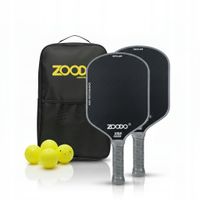 rakiety do pickleball zoodo p7 kevlar grey + zestaw (4 piłki, torba)