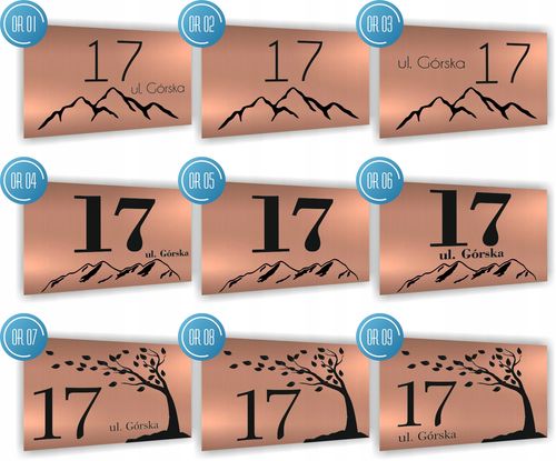 Tabliczka Tablica ADRESOWA BIAŁA DIBOND 40x30 numer domu ulica KWIATY na Arena.pl
