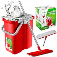 Mop Płaski Automatyczny + Wiadro Wkłady Microfibra 2 Komory GreenBlue GB850