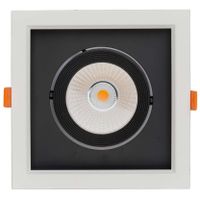 Sufitowa LAMPA wpust DIA 8720 Nowodvorski regulowana OPRAWA metalowa LED 30W 3000K kwadratowa biała czarna