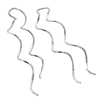 SREBRNE KOLCZYKI SPIRALKI PRZECIĄGANE PRZEZ UCHO PRÓBA SREBRA 925