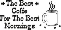 100X50CM THE BEST COFFE NAKLEJKA