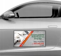 MAGNES NA SAMOCHÓD MAGNETYCZNA REKLAMA 60X30 cm WYKOŃCZENIA WNĘTRZ