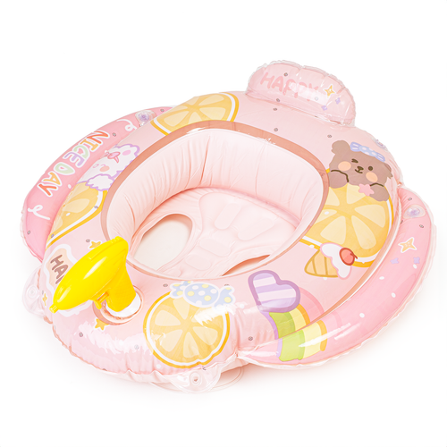 Dmuchany Pontonik Z Siedziskiem Różowe Koło Z Pistoletem Do Pływania Dla na Arena.pl