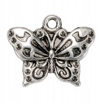 Zawieszka MOTYL 16x20mm platyna 1szt