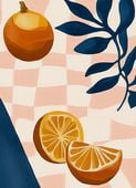 Plakat 13x18cm Nowoczesny Owoce I Pomarańcze I Pop Art Vintage do Salonu